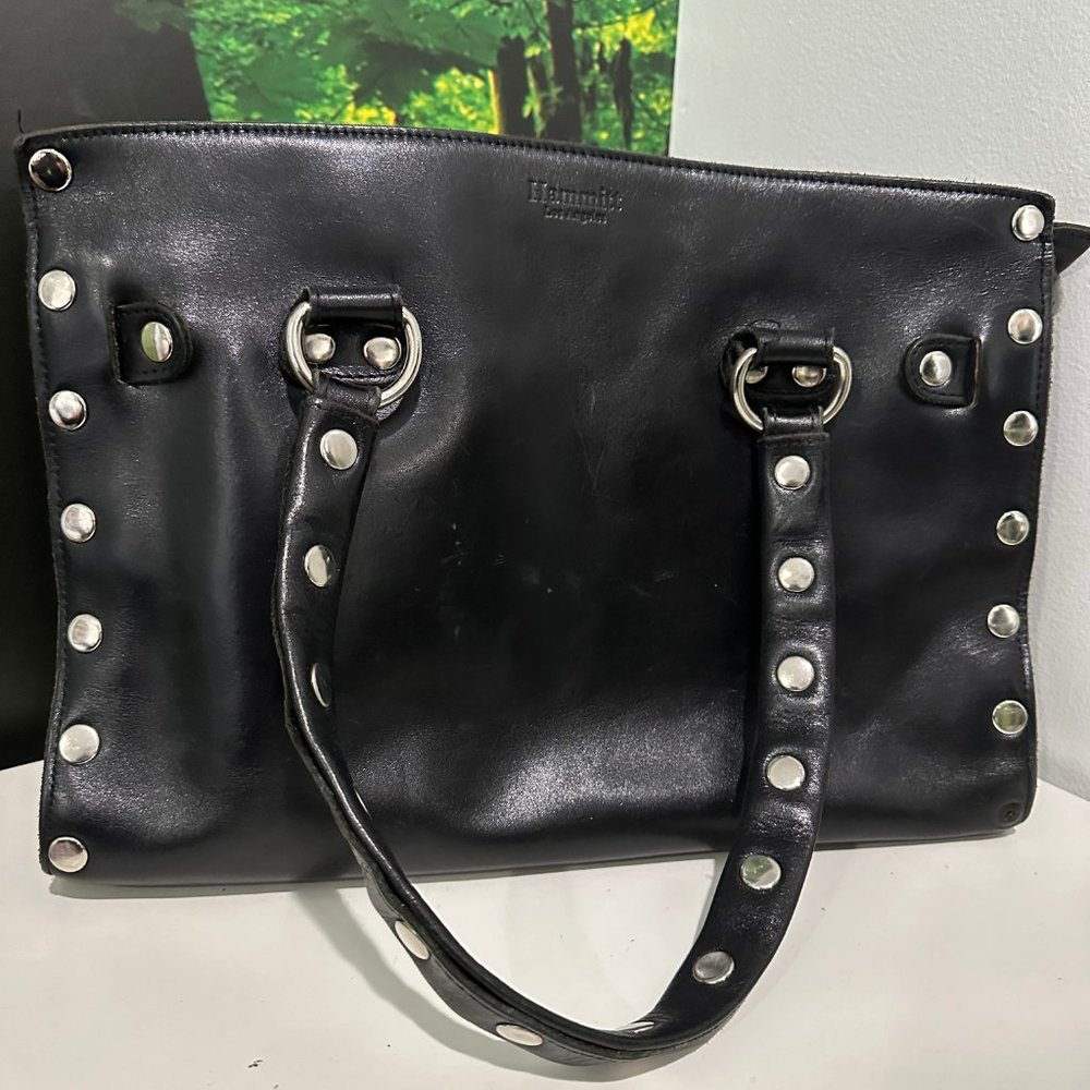 HAMMITT los angeles vintage black with silver satchel RARE